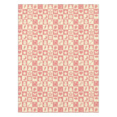 Nappe Cute Girl Moderne rose À damiers Icônes Motif (Devant)