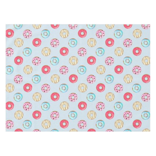 Nappe Cute Glazed Doughnut Pattern Light Blue (Devant (Horizontal))