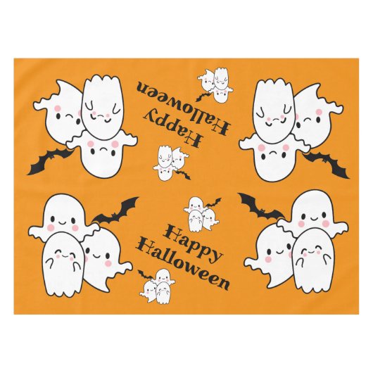 Nappe Cute Halloween Ghosts Bats Personnaliser (Devant (Horizontal))