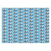 Nappe Cute happy panda bear with flower cartoon (Devant (Horizontal))