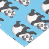 Nappe Cute happy panda bear with flower cartoon (Angle)