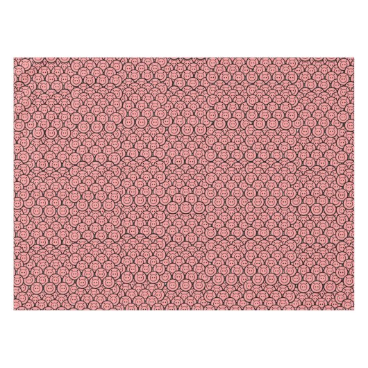 Nappe Cute Kawaii Pink Piglets & Piglets Motif Vector Ar (Devant (Horizontal))