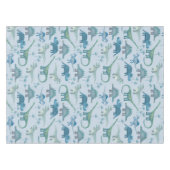 Nappe Cute Motif de dinosaure bleu préhistorique (Devant (Horizontal))
