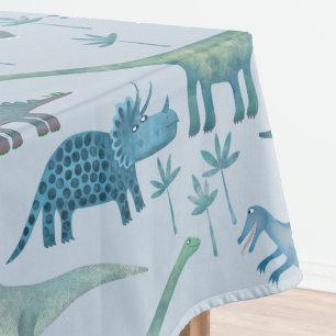 Nappe Cute Motif de dinosaure bleu préhistorique
