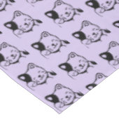 Nappe Cute noir et blanc Kitty Chat Waving Bonjour (Angle)