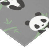 Nappe Cute Panda Bear Bambou Motif Gris (Angle)