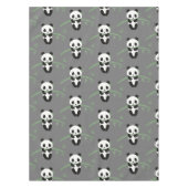 Nappe Cute Panda Bear Bambou Motif Gris (Devant)