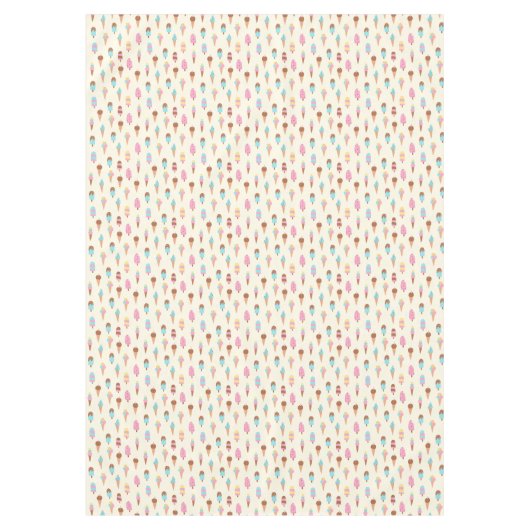 Nappe Cute Pastel Motif de crème glacée (Devant)