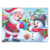 Nappe Cute Père Noël et Snowman (Devant (Horizontal))