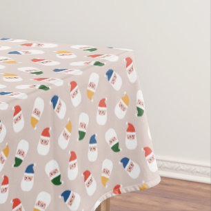 Nappe Cute Père Noël fait face au Motif de Noël