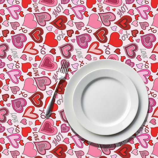 Nappe Cute Pink Red Hearts Blush Love Pattern