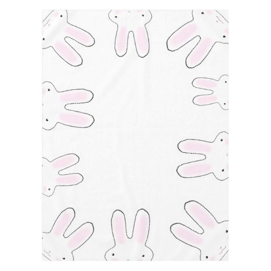 Nappe Cute rose blanc lapin lapin moderne fun (Devant)