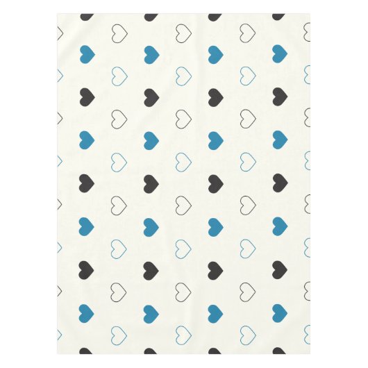 Nappe Cute Simple Heart Pattern blue black cream (Devant)