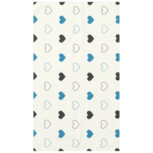 Nappe Cute Simple Heart Pattern blue black cream (Devant)