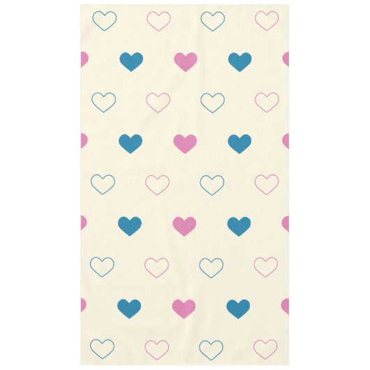 Nappe Cute Simple Heart Pattern blue pink cream (Devant)