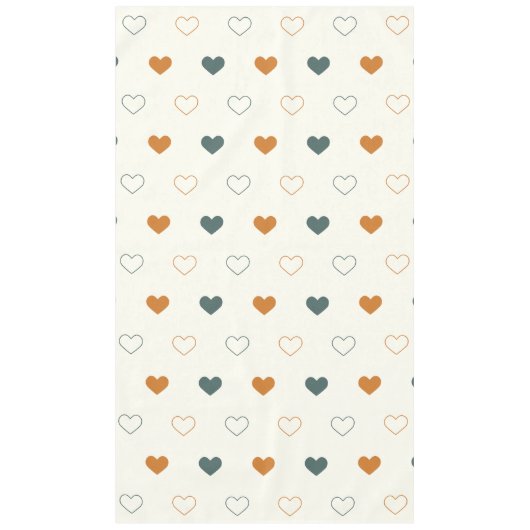 Nappe Cute Simple Heart Pattern Orange Cream Green (Devant)
