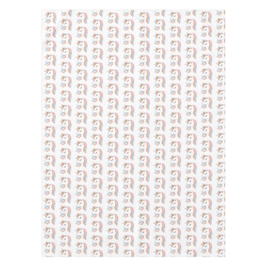 Nappe Cute Unicorn Pastel Rainbow Rectangle (Devant)