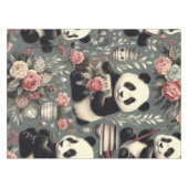 Nappe Cute Vintage Panda Floral (Devant (Horizontal))