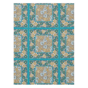 Nappe cyclamen bleu art nouveau fleur botanique