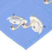 Nappe Cygnes sur l'eau Oiseaux Motifs Cornflower Bleu (Angle)