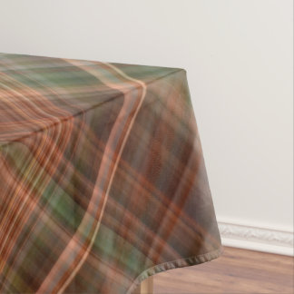 Nappe Cyprès chauve d'automne carreaux orange, rouge et