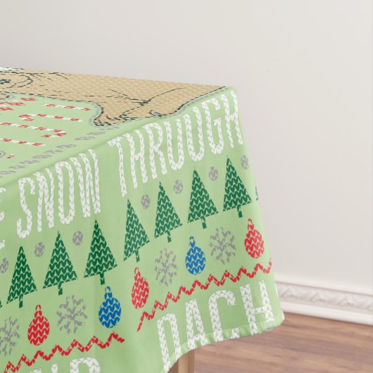 Nappe Dachshund À Travers Le Chandail De Noël Laide Neig (In Situ)