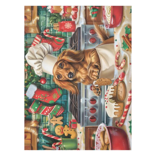 Nappe Dachshund Gîtes : Noël festif (Devant)