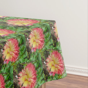 Nappe Dahlia rose et jaune