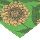 Nappe Dahlias en jaune et vert (Angle)