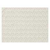 Nappe Daisies in white and brown on off white (Devant (Horizontal))