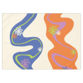 Nappe Daisy Groove Bleu, orange, violet, vert et crème (Devant (Horizontal))