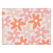 Nappe Daisy Time mignon Retro Floral Pattern Orange Rose (Devant (Horizontal))