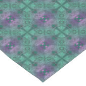 Nappe Damas de Bohême en bleu Peacock Turquoise violet (Angle)