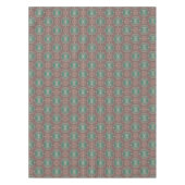 Nappe Damas de Bohême en rose Saumon mer Vert (Devant)