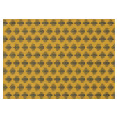 Nappe Damas noir sur motif jaune moutarde (Devant (Horizontal))