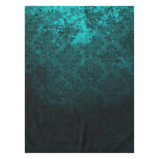 Nappe Damas Turquoise de luxe (Devant)