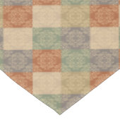 Nappe Damask Blocs d'automne Vert Orange Khaki (Angle)