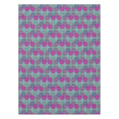 Nappe Damask Peacock Blocs Purple Turquoise Bleu (Devant)