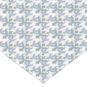 Nappe damassé bleu et vert ornement pointillisme (Angle)