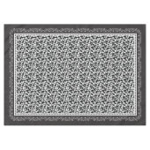 Nappe Damassé élégante de rouleau noire et blanche (Devant (Horizontal))