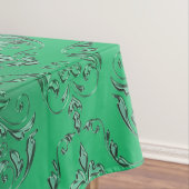 Nappe Damassé verte irlandaise avec le noeud de Celtic (In Situ)