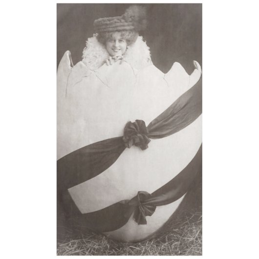 Nappe Dame de Pâques Vintage Œuf (Devant)