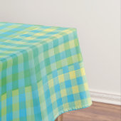 Nappe Damier Abstrait Bleu Vert (In Situ)