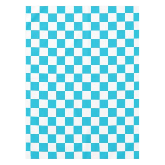 Nappe Damier bleu aqua classique (Devant)