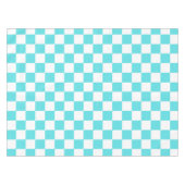 Nappe Damier bleu turquoise visuel classique  (Devant (Horizontal))