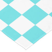 Nappe Damier bleu turquoise visuel classique  (Angle)