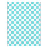 Nappe Damier bleu turquoise visuel classique  (Devant)