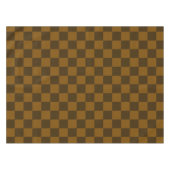 Nappe Damier Brun Clair et Foncé Sans Couture (Devant (Horizontal))