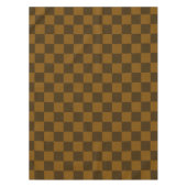 Nappe Damier Brun Clair et Foncé Sans Couture (Devant)
