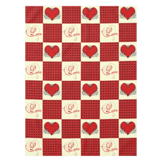 Nappe damier de la Saint-Valentin (Devant)